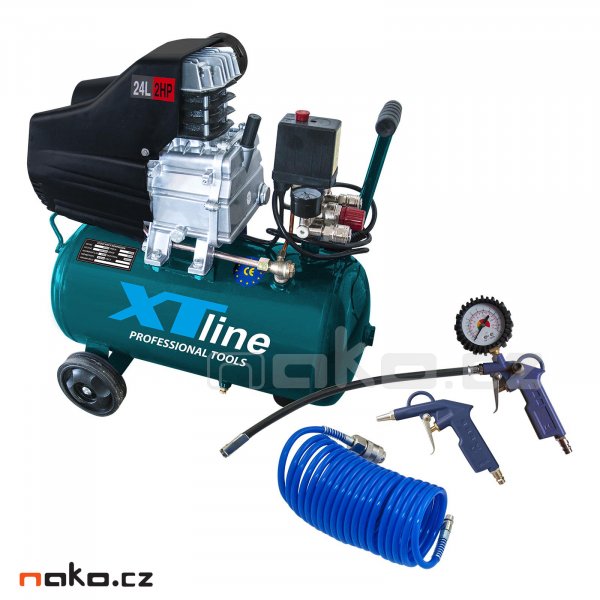 XTline 2024AF kompresor olejový XT2002 +3 dilný set Obrázek