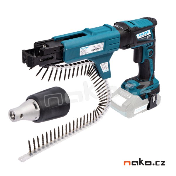 XTline XT102825 aku šroubovák na sádrokarton bezuhlíkový XTpower 18V bez aku