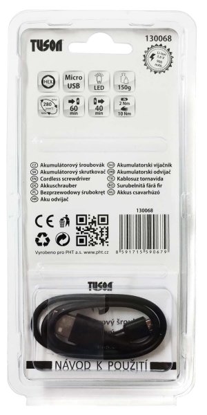 TUSON 130068 akumulátorový šroubovák 3,6V Obrázek