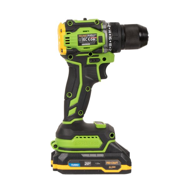 PROCRAFT PA18Pro aku vrtačka bezuhlíková 20V 1x 1,5Ah LiIon PA18Pro-1B-C Obrázek
