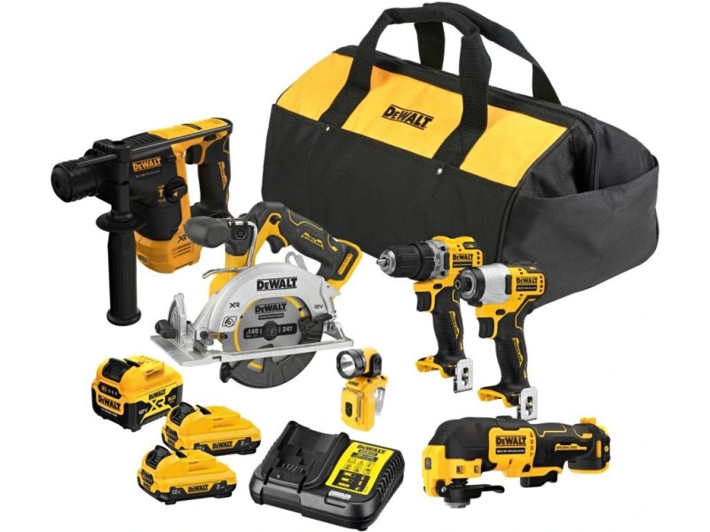 DeWALT DCK611P1D2 bezuhlíková aku kombo sada 12V 1x 5.0 a 2x 2.0 Ah LiIon XR Obrázek
