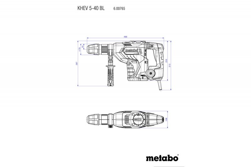 METABO KHEV 5-40 BL kombinované kladivo SDS max 600765500