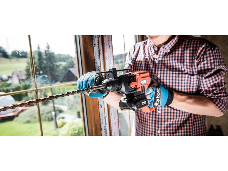 EXTOL PREMIUM 8891818 aku vrtací kladivo SDS plus SHARE20V LiIon, 2Ah Obrázek