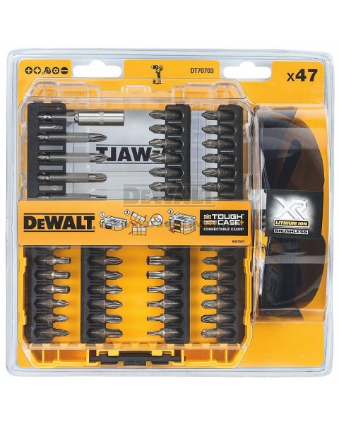 DeWALT DT70703 47dílná sada bitů + brýle Obrázek