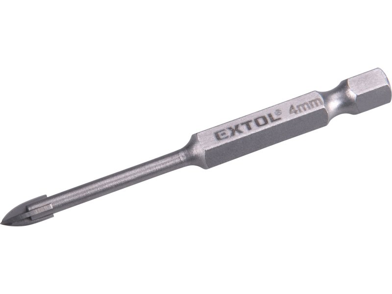 EXTOL PREMIUM 8801884 vrták na sklo a keramiku karbidový 4mm s šestihrannou stopkou Obrázek