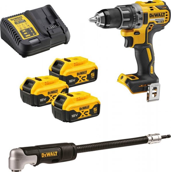 DeWALT DCD791P3A bezuhlíková aku vrtačka 18V XR Li-Ion 3x5,0Ah TSTAK