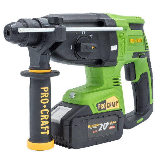 PROCRAFT PHA40BB bezuhlíkové kombinované aku kladivo SDS+ LiIon 20V, bez aku Obrázek