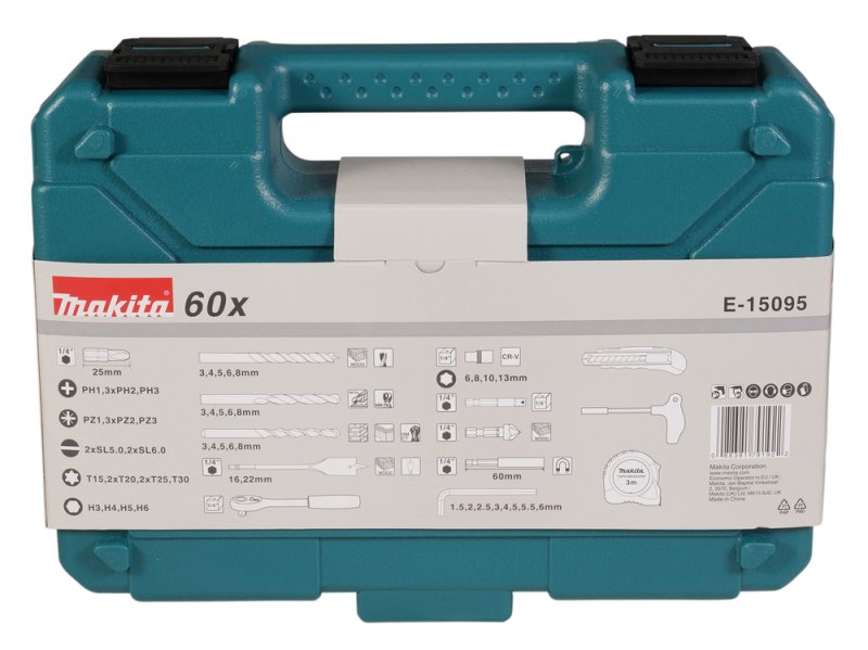 MAKITA E-15095 sada bitů a příslušenství 60ks