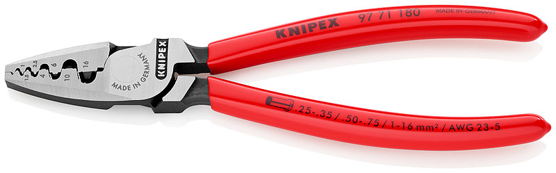 KNIPEX 9771180 kleště na kabelové koncovky 180mm