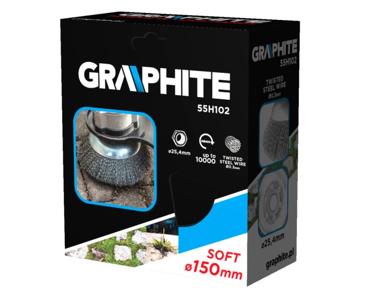 GRAPHITE 55H102 drátěný kotouč hrncový do křovinořezu 150x25.4mm Obrázek