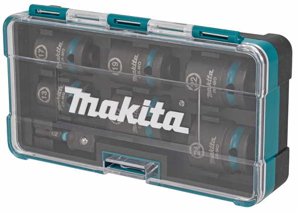 MAKITA E-16592 sada průmyslových rázových hlavic 1/2´´ 7ks square drive Impact BLACK Obrázek
