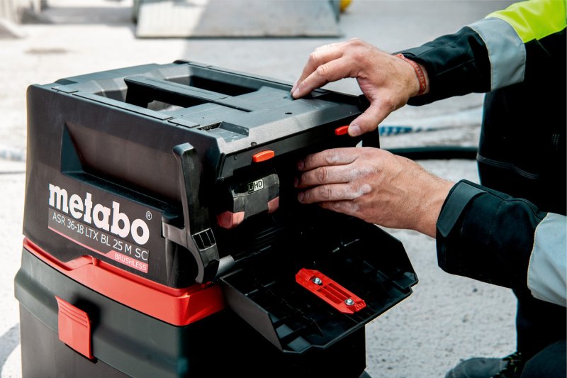 METABO ASR 36-18 BL 25 M SC aku vysavač 2x 18V LiIon, bez aku, 602046850 Obrázek