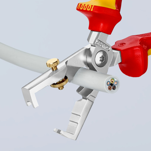 KNIPEX 1366180 odizolovací kleště a kabelové nůžky VDE 1000V izolované 180mm Obrázek