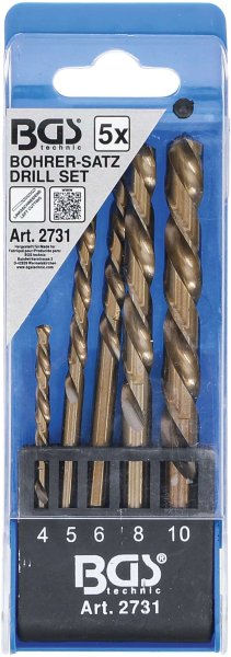 BGS 2731 sada vrtáků HSS-Co  4,0 - 10,0 mm -Levotočivé