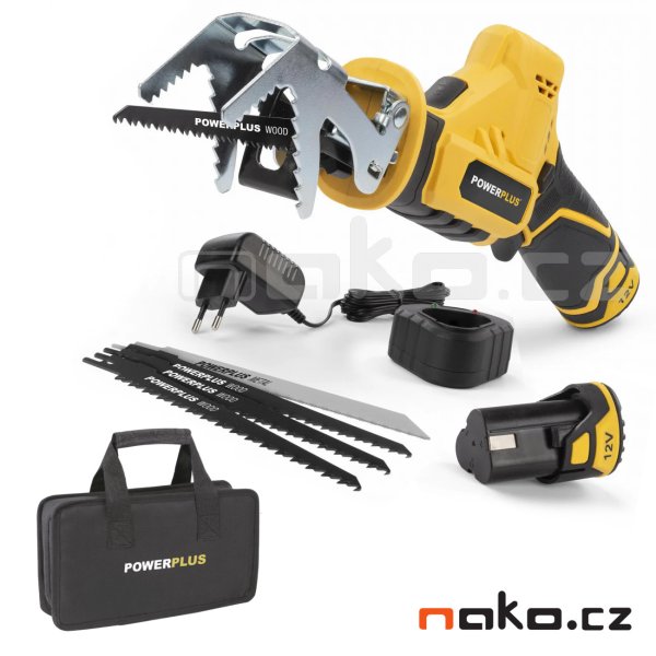 POWERPLUS POWX0398 aku zahradní pilka ocaska 12V 2x2Ah LiIon Obrázek