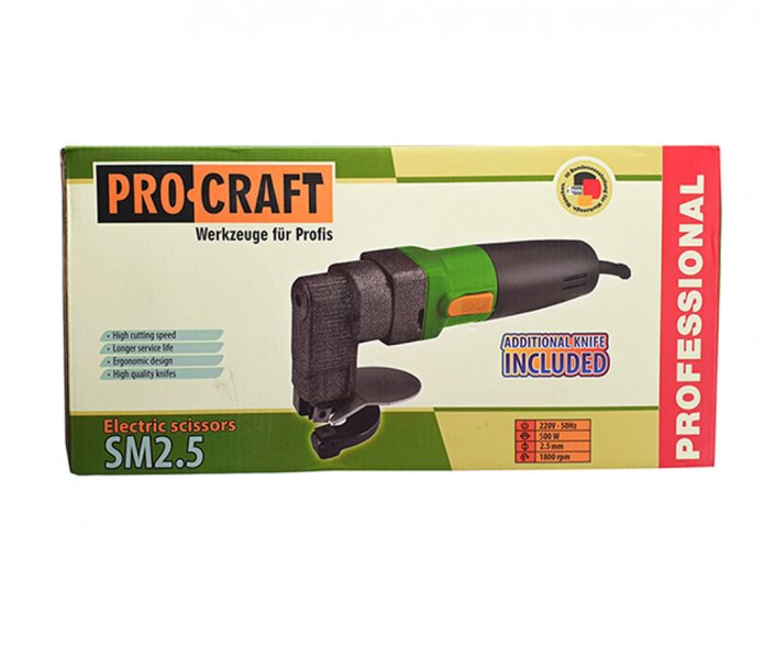 PROCRAFT SM2,5 elektrické nůžky na plech 500W 2.5mm Obrázek