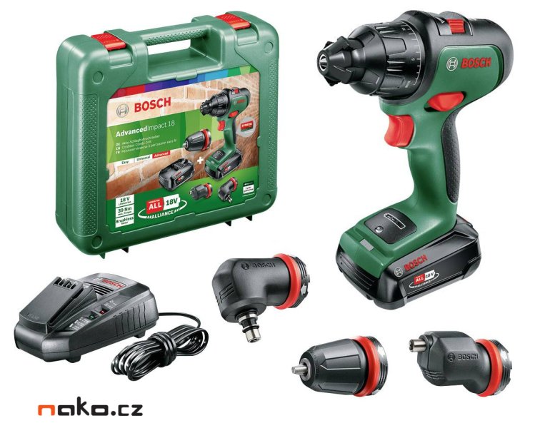 BOSCH AdvancedImpact 18 aku kombinovaná vrtačka + set výměnných nástavců Obrázek