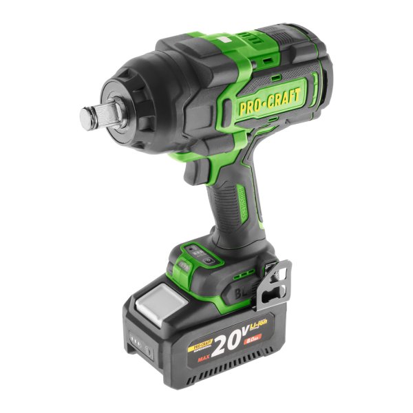 PROCRAFT PWA90 bezuhlíkový aku rázový utahovák 20V/8,0Ah