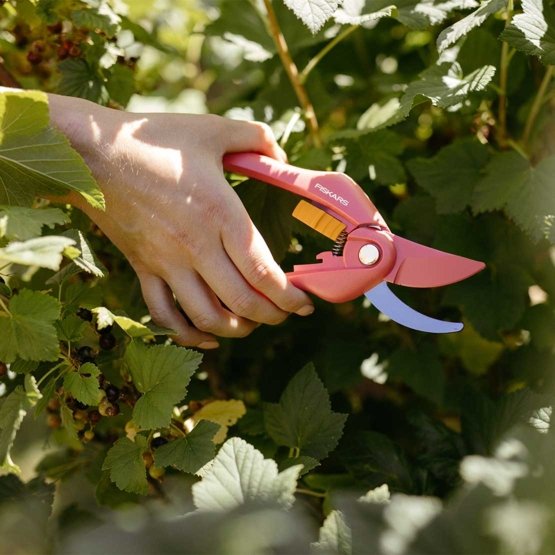 FISKARS Inspiration RUBY 1003657 zahradní nůžky na větve dvoučepelové růžové Obrázek
