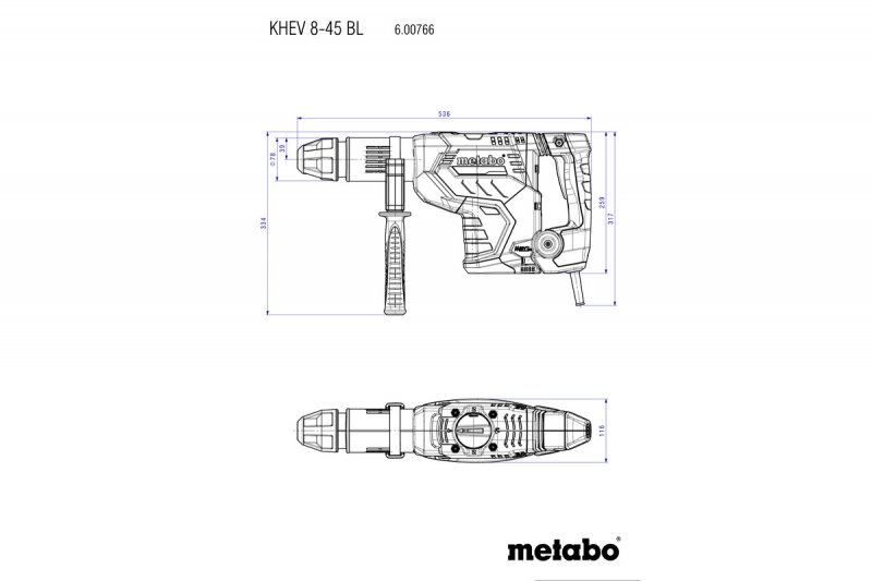 METABO KHEV 8-45 BL kombinované kladivo SDS max 600766500
