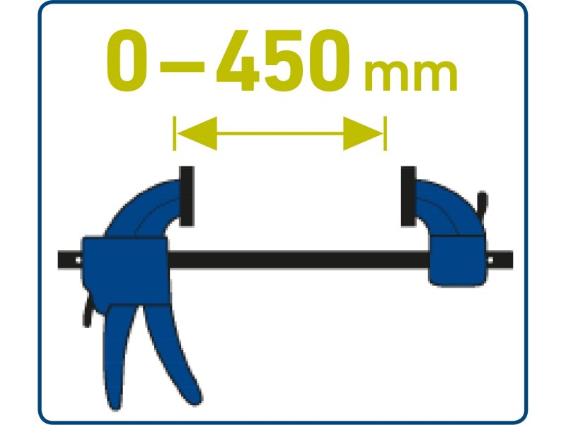 EXTOL CRAFT 715524 svěrka rychloupínací, 450mm, 165-600mm Obrázek