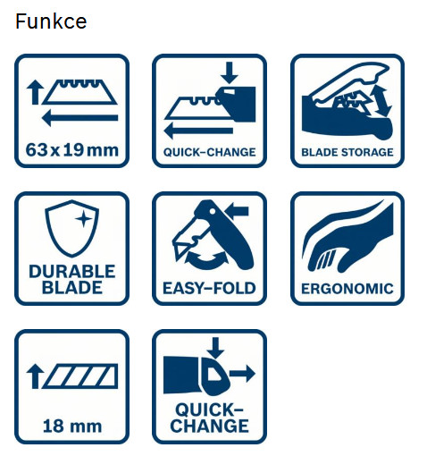 BOSCH sada pracovních nožů Professional (3 ks) Obrázek