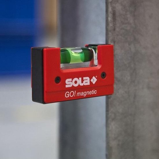 SOLA GO! magnetic CLIP kompaktní vodováha 7,5cm, V drážka, 01621201 Obrázek