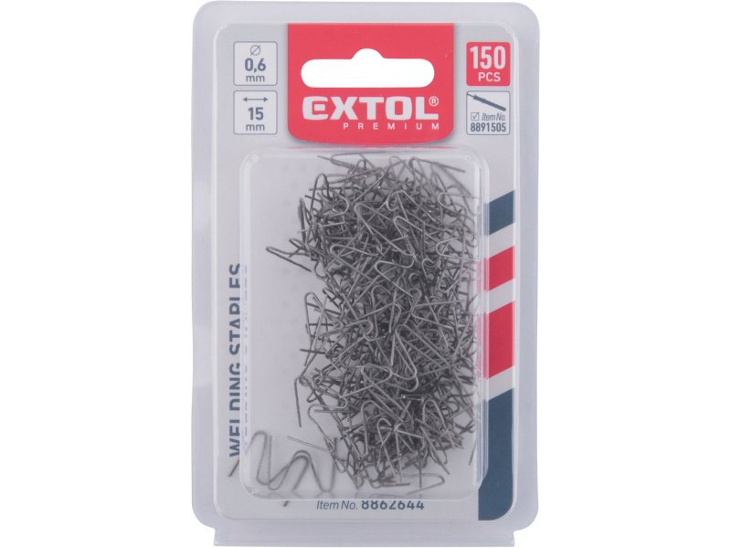 EXTOL PREMIUM 8862644 spona vnější roh "M" pro svářečku na plast 0,6mm 150ks Obrázek