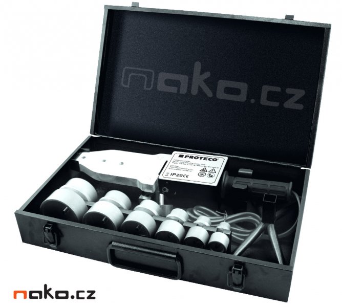 PROTECO polyfúzní svářečka na plastové trubky 10.55-825 v kufru Obrázek