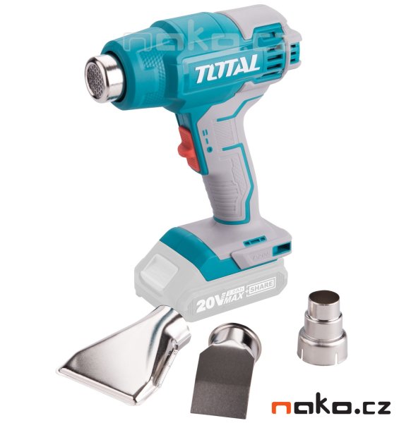 TOTAL TBLI2002 horkovzdušná aku pistole 20V LiIon industrial P20S, bez baterie