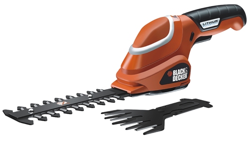 BLACK&DECKER GSL700KIT aku nůžky na trávu a keře 7,2V Lion + rukavice a nůžky Obrázek