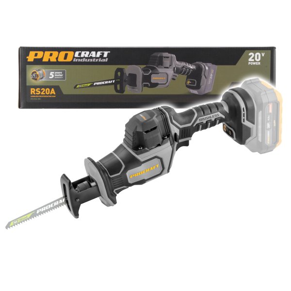 PROCRAFT RS20ABB aku pila ocaska bezuhlíková Industrial LiIon 20V bez aku