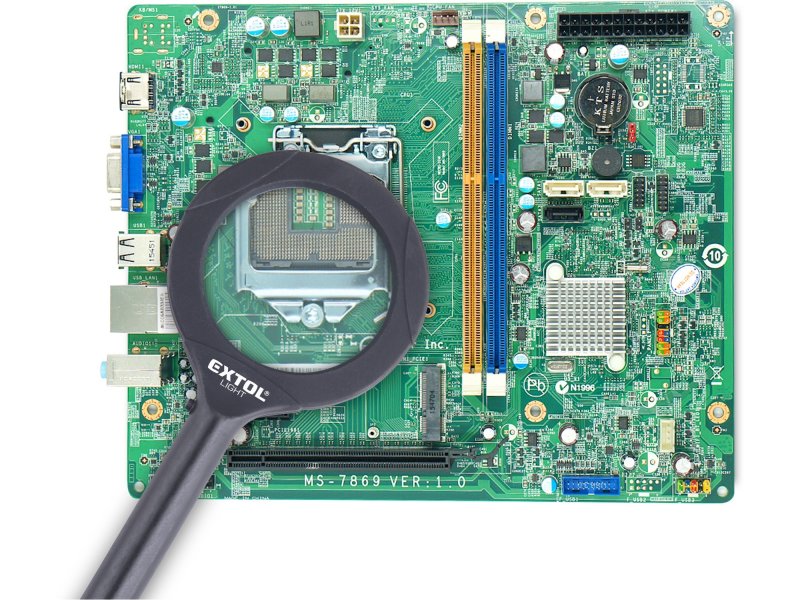 EXTOL LIGHT 43159 lupa se světlem 80lm, 5x zvětšení Obrázek