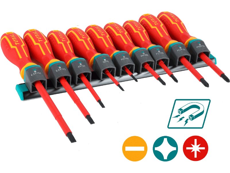 TOTAL THKIST3062 sada izolovaného elektrikářského nářadí VDE 1000V 6ks industrial