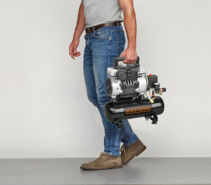 BLACK&DECKER 100/6-ST kompresor bezolejový dvoupístový přenosný (BXCM0012E) Obrázek