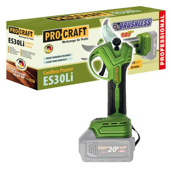PROCRAFT ES30Li zahradní aku nůžky na větve bezuhlíkové LiIon 20V bez aku Obrázek