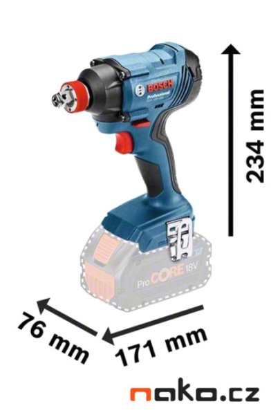 BOSCH GDX 180-LI (verze bez aku) kombinovaný aku rázový utahovák | 1/2" a 1/4" Obrázek