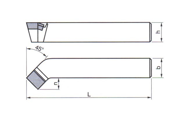 Nůž soustružnický 3712 12x12/S20 ubírací ohnutý, pravý Obrázek