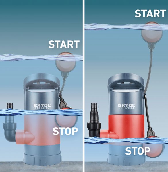 EXTOL PREMIUM SP 900 čerpadlo na znečištěnou vodu 3v1, 8895013 Obrázek