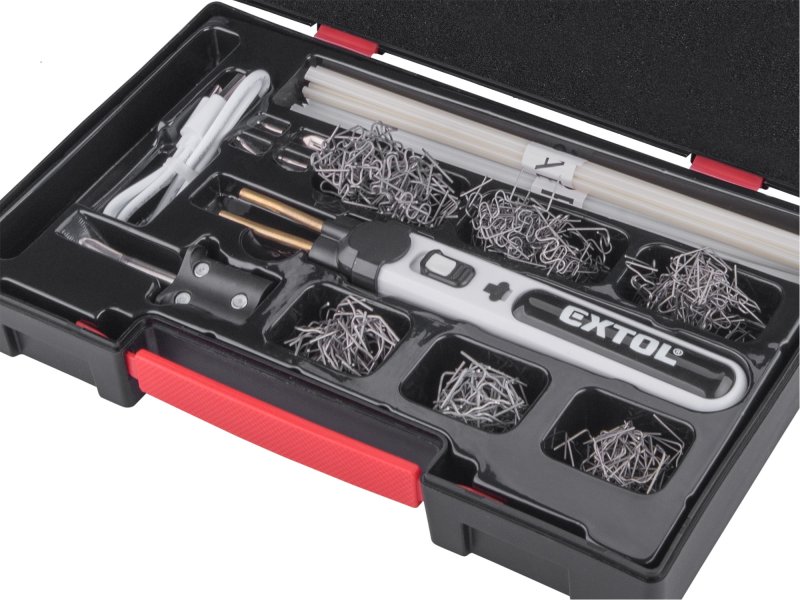 EXTOL PREMIUM 8891505 aku svářečka sponkovací na plasty 4V LiIon 2Ah USB Obrázek