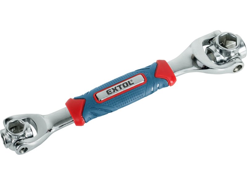 EXTOL PREMIUM 8816390 klíč nástrčný oboustranný 8v1, 8-21mm, CrMo