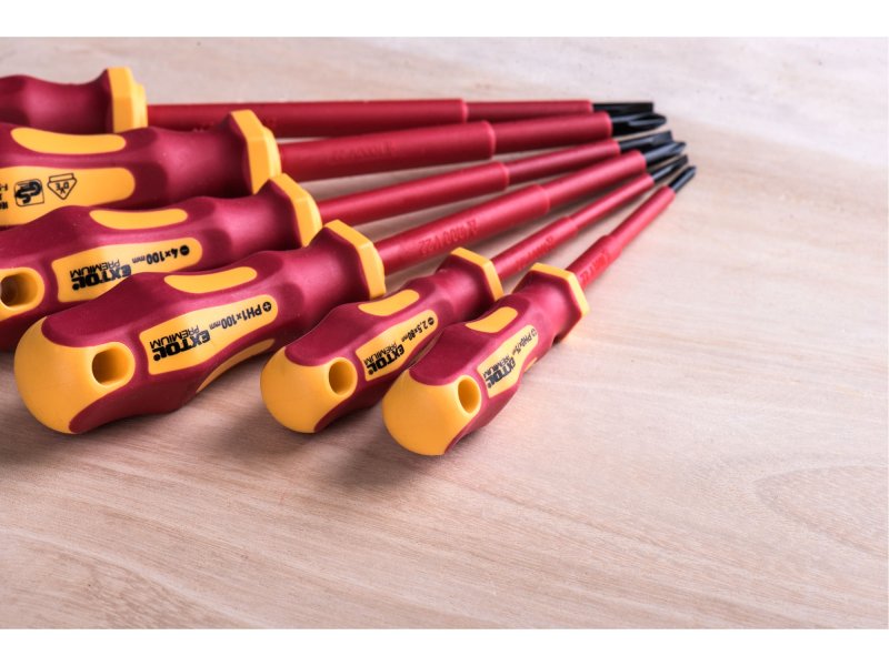 EXTOL PREMIUM 53087 sada elektrikářských izolovaných šroubováků se zkoušečkou, 7ks CrV Obrázek