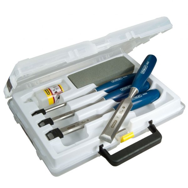 STANLEY 0-16-130 sada dlát s brusným kamenem a olejem Obrázek