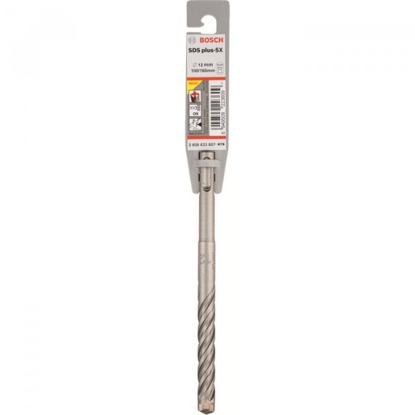 BOSCH SDS plus-5X 4břitý vrták 12mm (100/160 mm) Obrázek