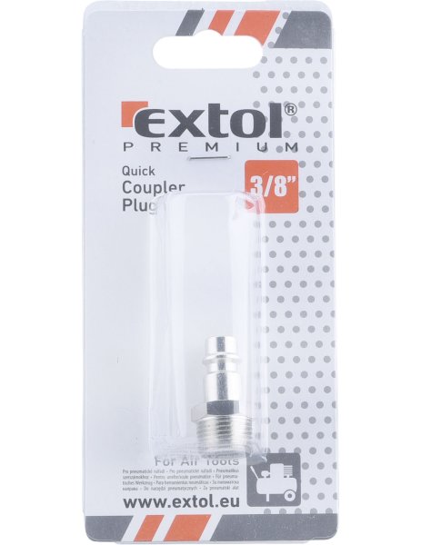 EXTOL PREMIUM 8865122 vsuvka vzduchová s vnějším závitem G 3/8" do rychlospojky