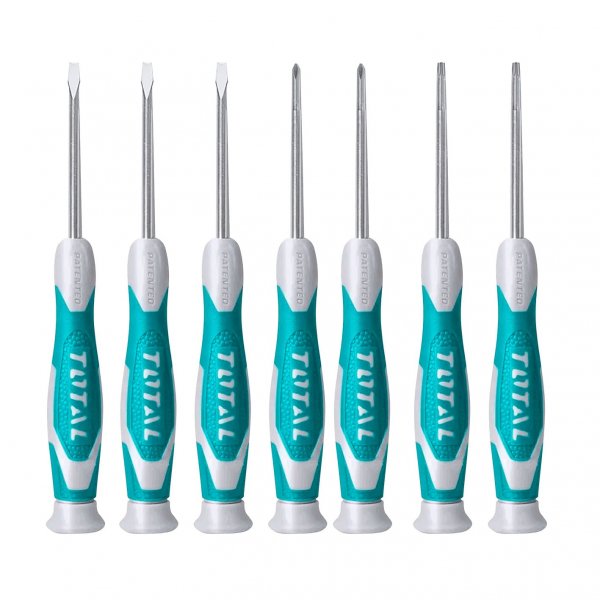 TOTAL THT250726 sada hodinářských šroubováků precision industrial, PL, PH, TRX, 7ks Obrázek