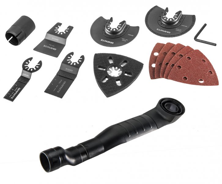 GRAPHITE 59G020 multifunkční oscilační bruska s příslušenstvím Obrázek