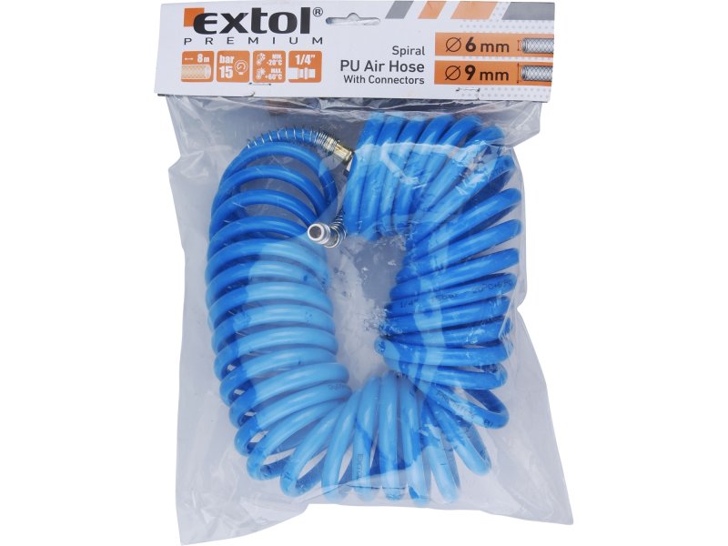 EXTOL PREMIUM hadice spirálová PU 6/9mm  8m 8865132 Obrázek