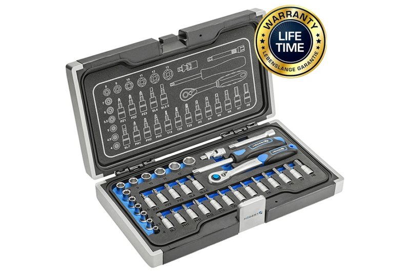 HOGERT HT1R464 gola sada 1/4" 34ks Obrázek