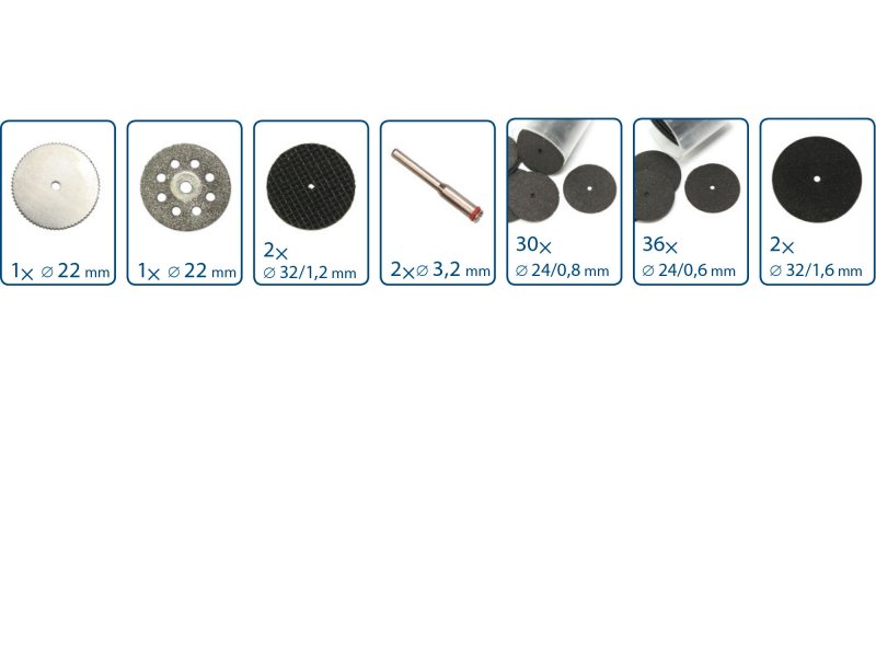 EXTOL CRAFT 903770 sada nástrojů do přímé brusky, 3,2mm, 74ks Obrázek